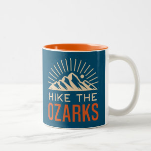 Caneca De Café Em Dois Tons Hike The Ozarks Sunburst