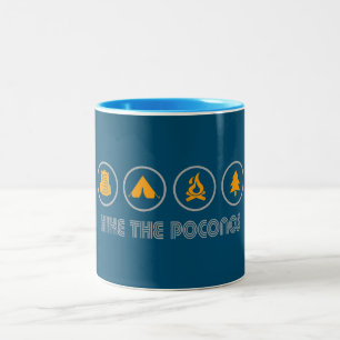 Caneca De Café Em Dois Tons Hike The Poconos