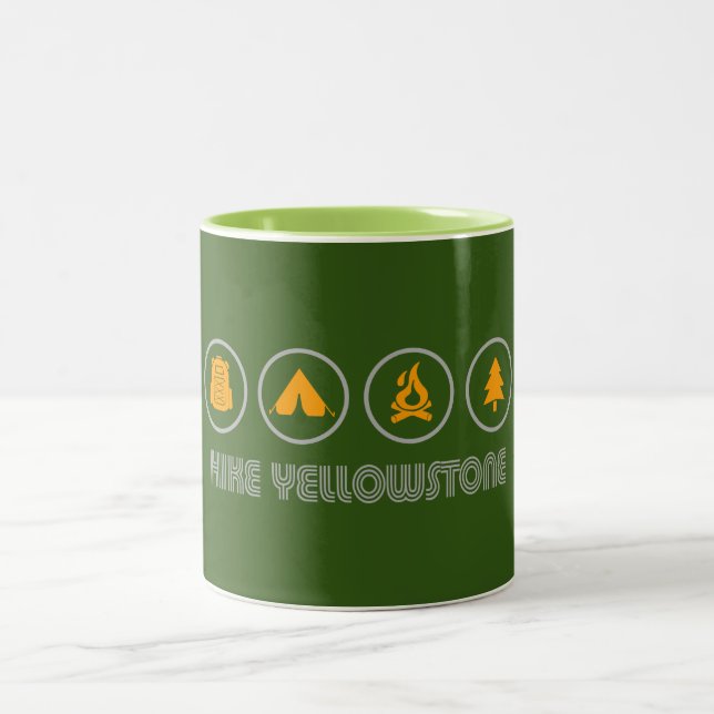Caneca De Café Em Dois Tons Hike Yellowstone (Centro)