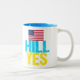 Caneca De Café Em Dois Tons Hill Sim Modern Hillary Clinton