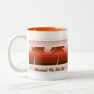 Caneca De Café Em Dois Tons Hilo Hawaiian Palms Tropical Mugs