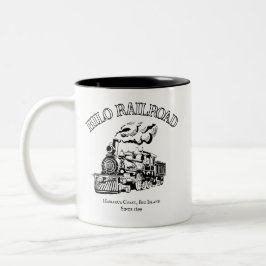 Caneca De Café Em Dois Tons Hilo Railroad Vintage Steam Train