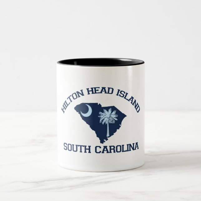 Caneca De Café Em Dois Tons Hilton Head Island. (Centro)