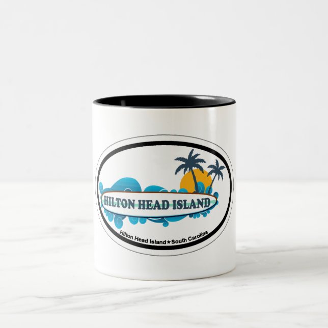 Caneca De Café Em Dois Tons Hilton Head Island. (Centro)