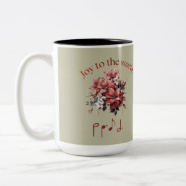 Caneca De Café Em Dois Tons Hino "Alegria Para o Mundo" Personalizado