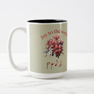 Caneca De Café Em Dois Tons Hino "Alegria Para o Mundo" Personalizado