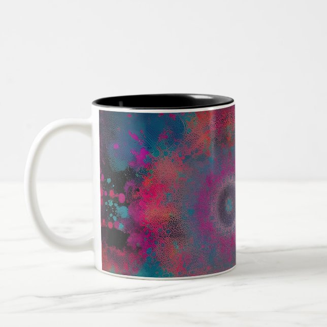 Caneca De Café Em Dois Tons Hippie BOHO Magical Design (Esquerda)