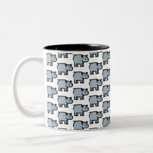 Caneca De Café Em Dois Tons Hippopotamus