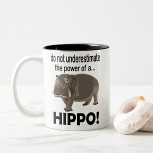 Caneca De Café Em Dois Tons Hippopotamus Animal Funny Hippo