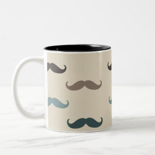 Caneca De Café Em Dois Tons Hipster Mustaches