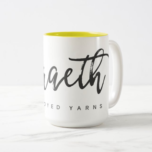 Caneca De Café Em Dois Tons Hiraeth Yarns a caneca de dois tons (Frente Esquerda)