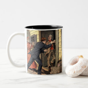 Caneca De Café Em Dois Tons História Clássica legal