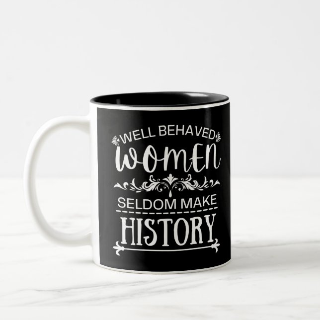 Caneca De Café Em Dois Tons História das Mulheres (Esquerda)