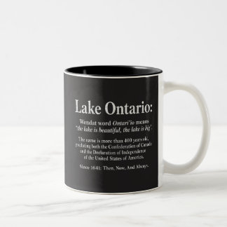 Caneca De Café Em Dois Tons História do Lago Ontário Definição Wendat