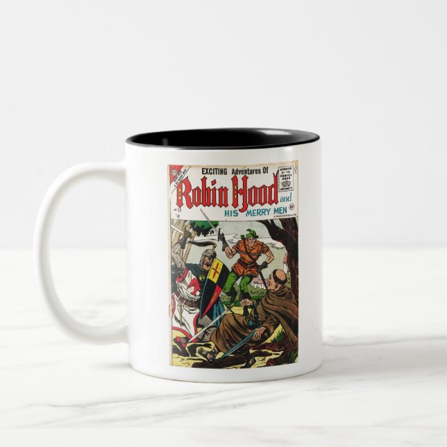 Caneca De Café Em Dois Tons História em quadrinhos Robin Hood (Esquerda)