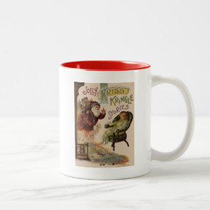 Caneca De Café Em Dois Tons Histórias de Kriss Kringle do papai noel