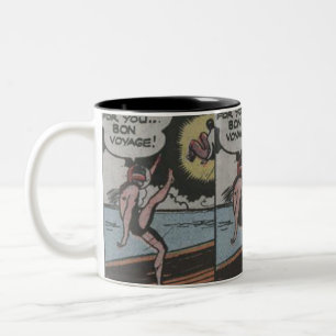 Caneca De Café Em Dois Tons histórias em quadrinhos Adventure dos anos 50   Me