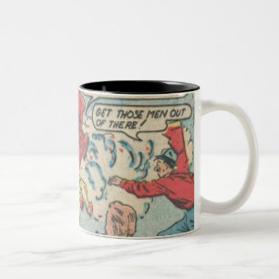 Caneca De Café Em Dois Tons Histórias em quadrinhos Vintage de ouro   Melhor p