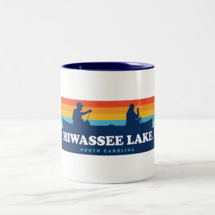 Caneca De Café Em Dois Tons Hiwassee Lake North Carolina Canoe