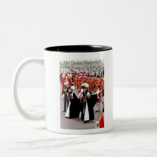 Caneca De Café Em Dois Tons HM A Rainha e o Príncipe Herdeiro Philip