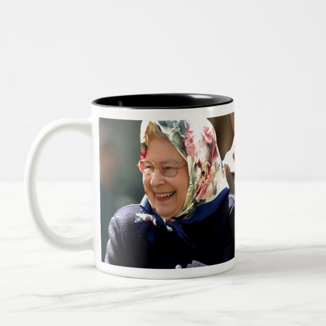 Caneca De Café Em Dois Tons HM Queen Elizabeth II (Esquerda)