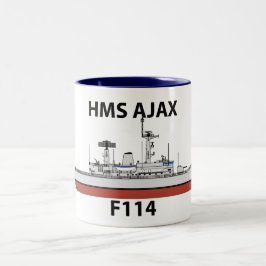 Caneca De Café Em Dois Tons HMS Ajax, Orig config