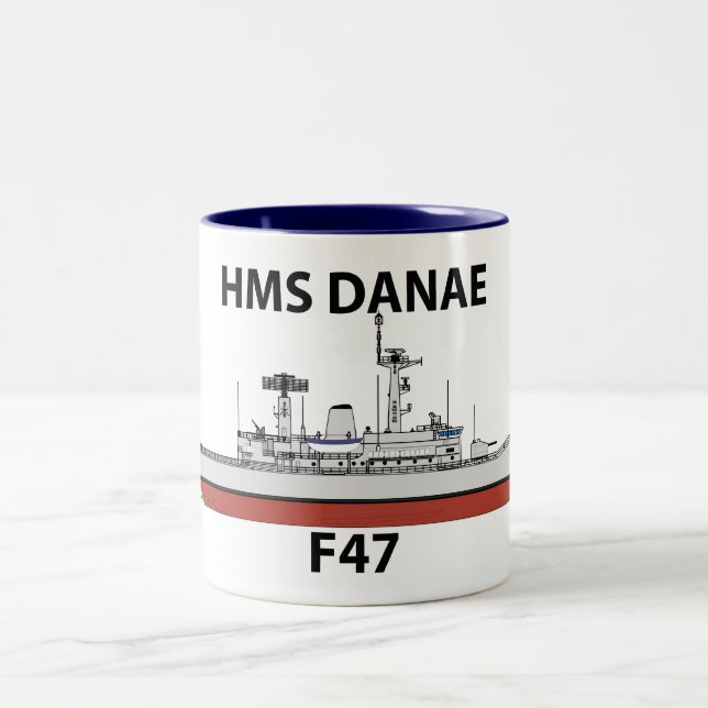 Caneca De Café Em Dois Tons HMS Danae, config. (Centro)