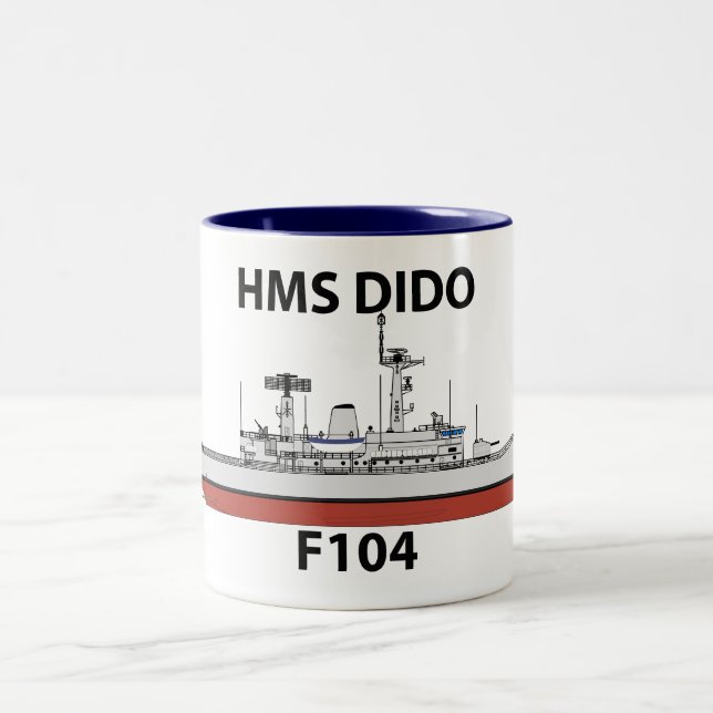 Caneca De Café Em Dois Tons HMS Dido, config. (Centro)