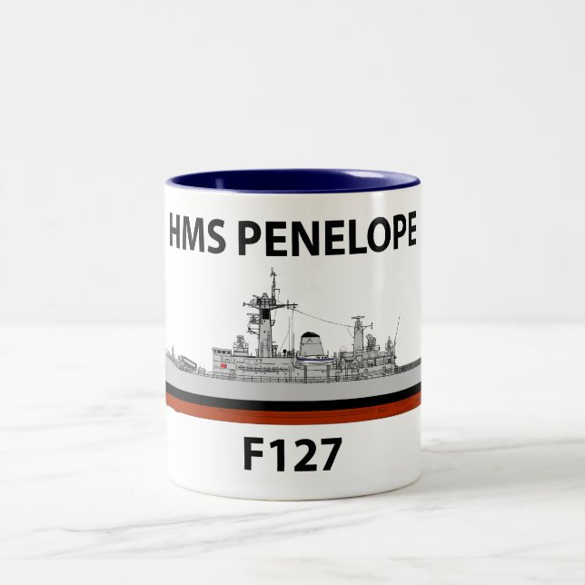 Caneca De Café Em Dois Tons HMS Penelope, seacat (Centro)