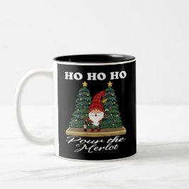 Caneca De Café Em Dois Tons Ho Ho Ho Christmas Gnomo Pour The Merlot