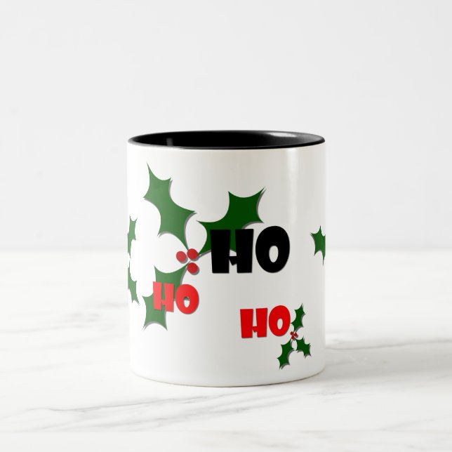 Caneca De Café Em Dois Tons Ho Ho Mistletoe Mug (Centro)