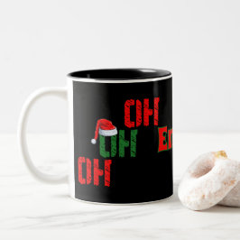 Caneca De Café Em Dois Tons Ho Ho Papai Noel Que Feliz Natal