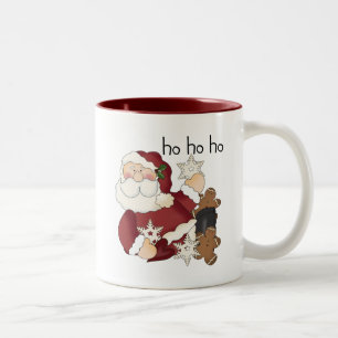 Caneca De Café Em Dois Tons Ho Ho Papais noeis T-shirts e presentes