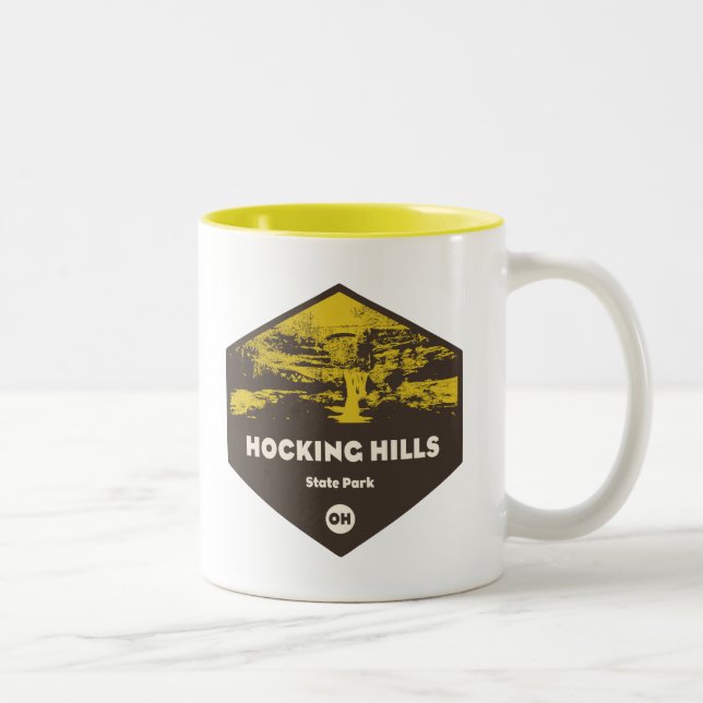 Caneca De Café Em Dois Tons Hocking Colinas State Park, Ohio (Direita)