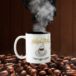 Caneca De Café Em Dois Tons Hocus Pocus preciso de café para me concentrar