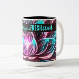 Caneca De Café Em Dois Tons Hoje é uma citação motivacional de início novo do