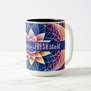 Caneca De Café Em Dois Tons Hoje é uma citação motivacional de início novo do 
