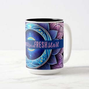 Caneca De Café Em Dois Tons Hoje é uma citação motivacional de início novo do 