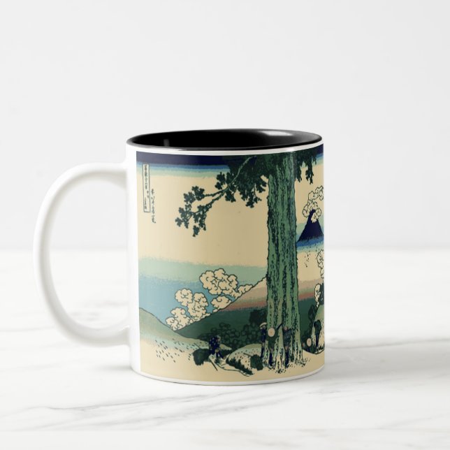 Caneca De Café Em Dois Tons Hokusai Fugaku (Esquerda)