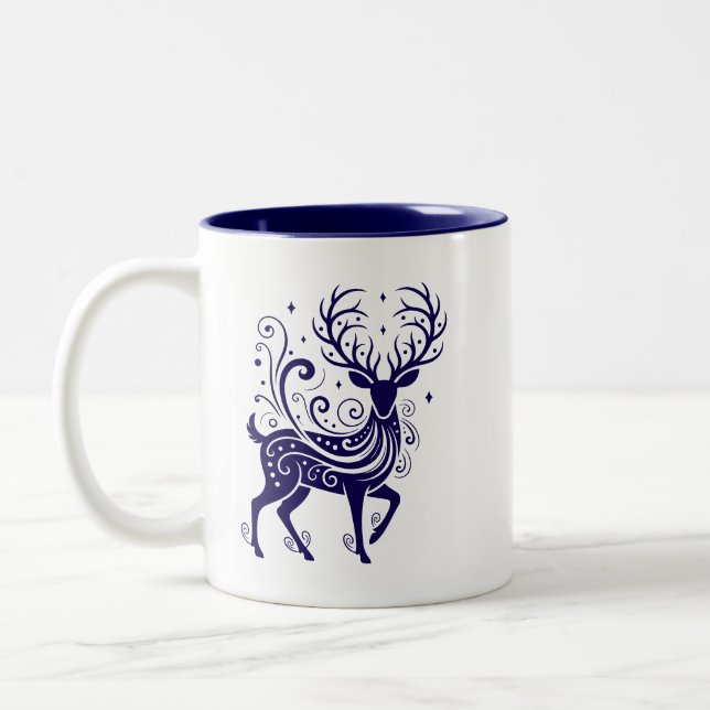 Caneca De Café Em Dois Tons Holiday Deer (Esquerda)