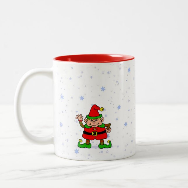 Caneca De Café Em Dois Tons Holiday Elf Mug (Esquerda)