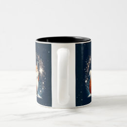 Caneca De Café Em Dois Tons Holiday Fox Charm Mug