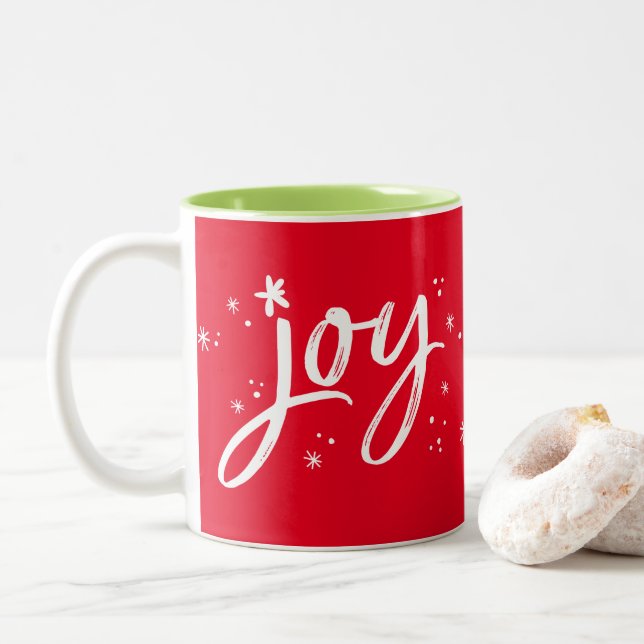 Caneca De Café Em Dois Tons HOLIDAY GIFT trendy lete mão alegria festiva verme (Com Donut)