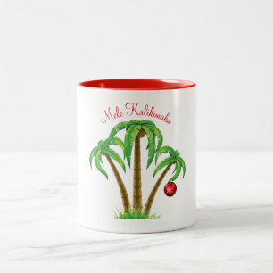 Caneca De Café Em Dois Tons Holiday Mug Feliz Natal-Mele Kalikimaka