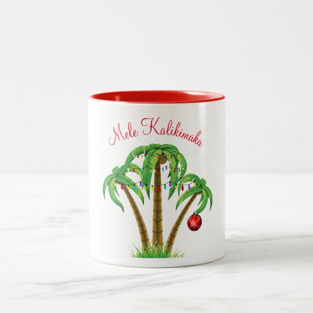 Caneca De Café Em Dois Tons Holiday Mug Mele Kalikimaka (Centro)