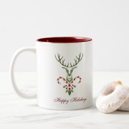 Caneca De Café Em Dois Tons Holiday Stag Mug