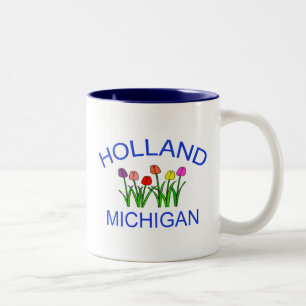 Caneca De Café Em Dois Tons Holland, MI - w/Tulips