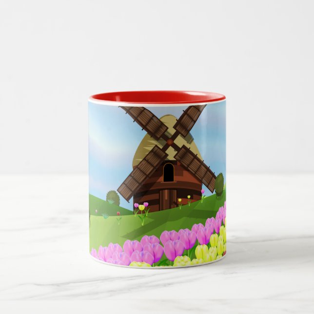 Caneca De Café Em Dois Tons Holland Tulips (Centro)