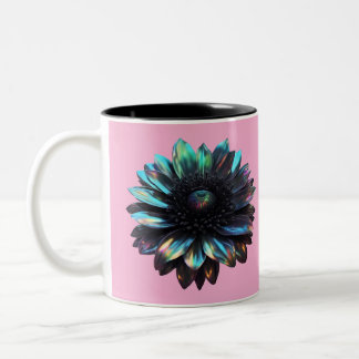 Caneca De Café Em Dois Tons Holographic Iridescente Black Dahlia