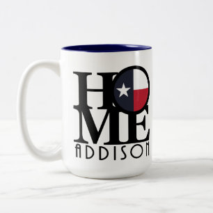 Caneca De Café Em Dois Tons HOME Addison Texas 15oz
